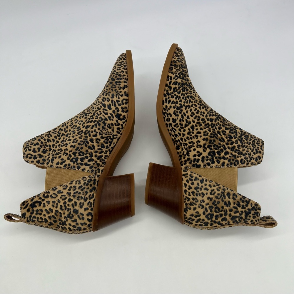 Dolce Vita Samy Leather Leopard Print Pointy Toe Bootie 7.5M - Picture 8 of 13